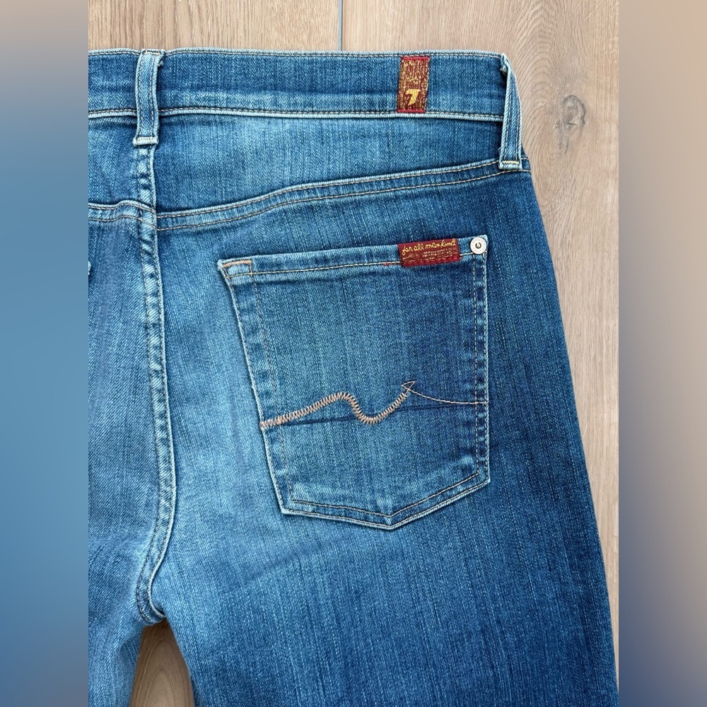 7 For All Mankind Josefina Distressed Skinny Boyfriend Jeans Size 27 - Picture 9 of 10